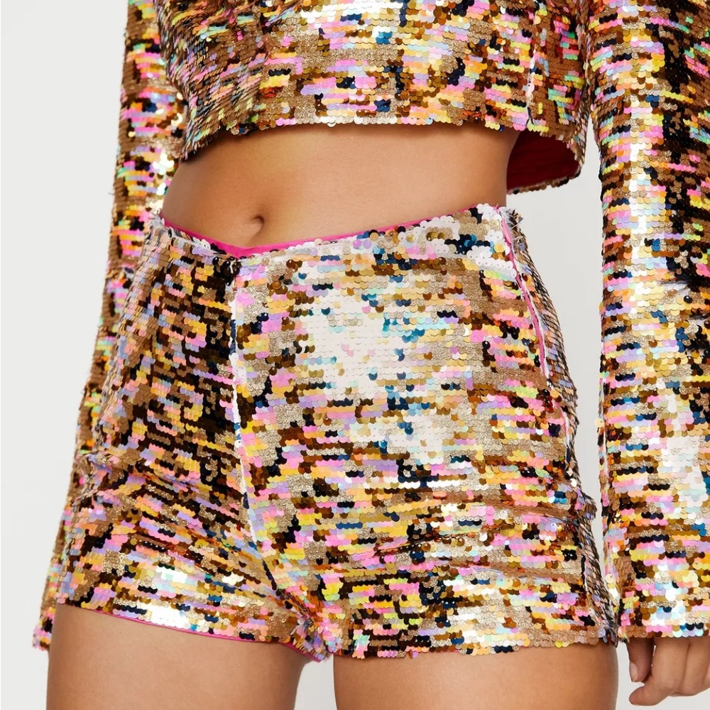 Nastygal Festival NYE Sequin Hotpant Shorts